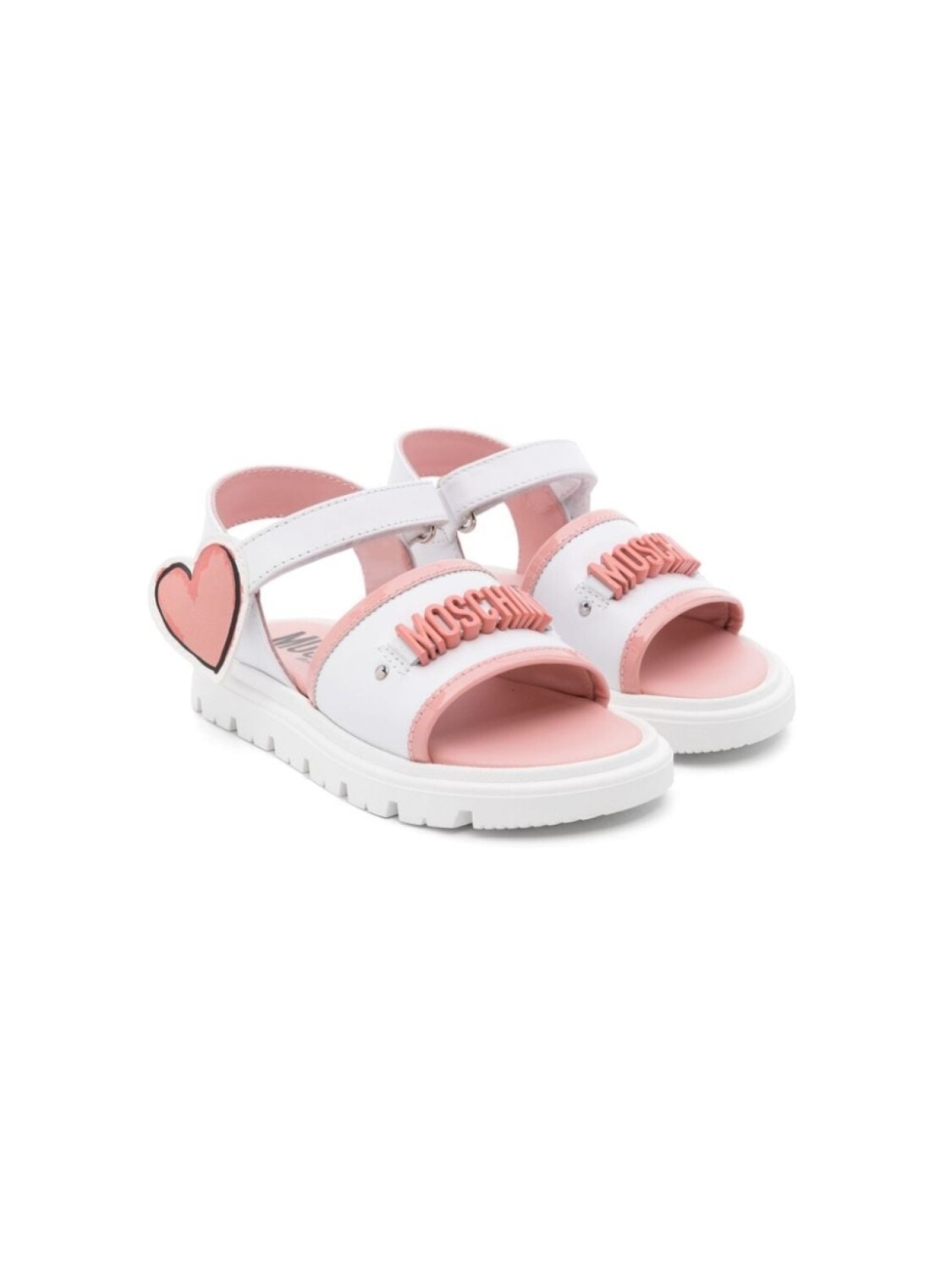 

Moschino Kids сандалии с логотипом, белый