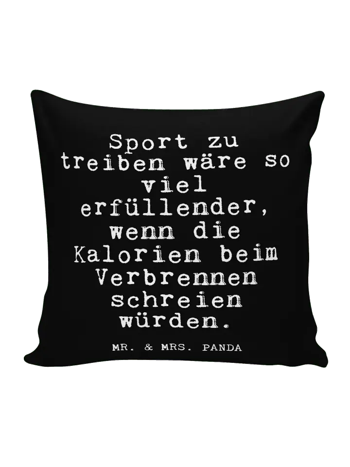 

Подушка Mr & Mrs Panda 40x40 Sport zu treiben wäre, черный