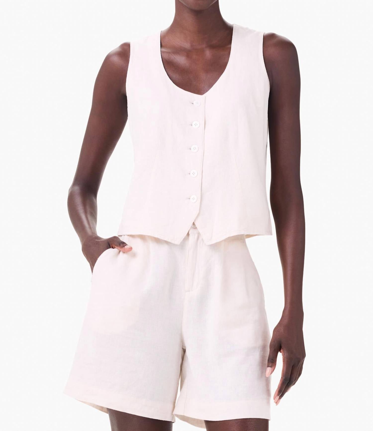 

Жилет Rumba Linen из парусины Nic + Zoe, Белый, Жилет Rumba Linen из парусины Nic + Zoe