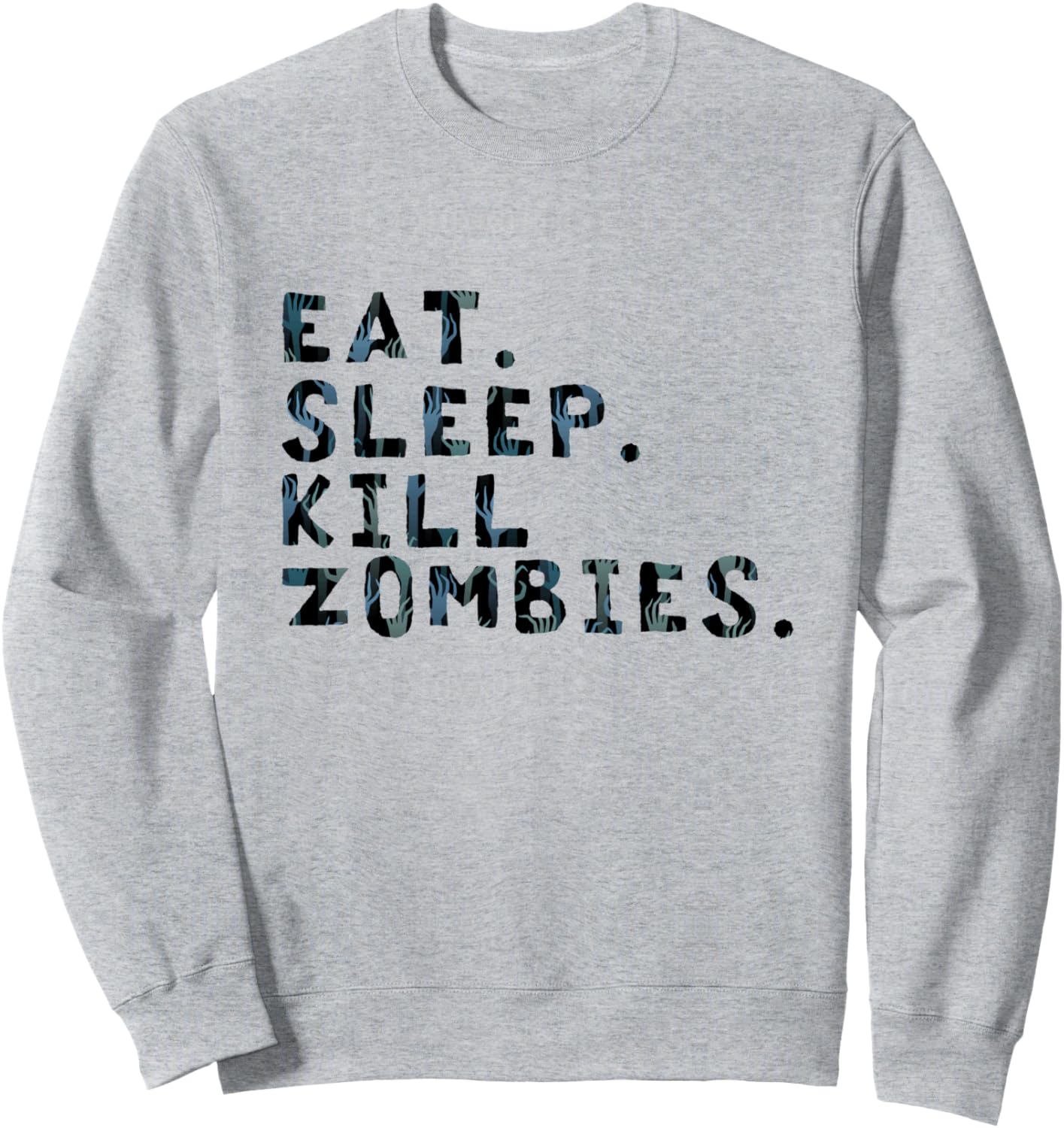 

Толстовка для взрослых на Хэллоуин Ешь, спи, убивай зомби Funny Cute Halloween Adults Teez, серый