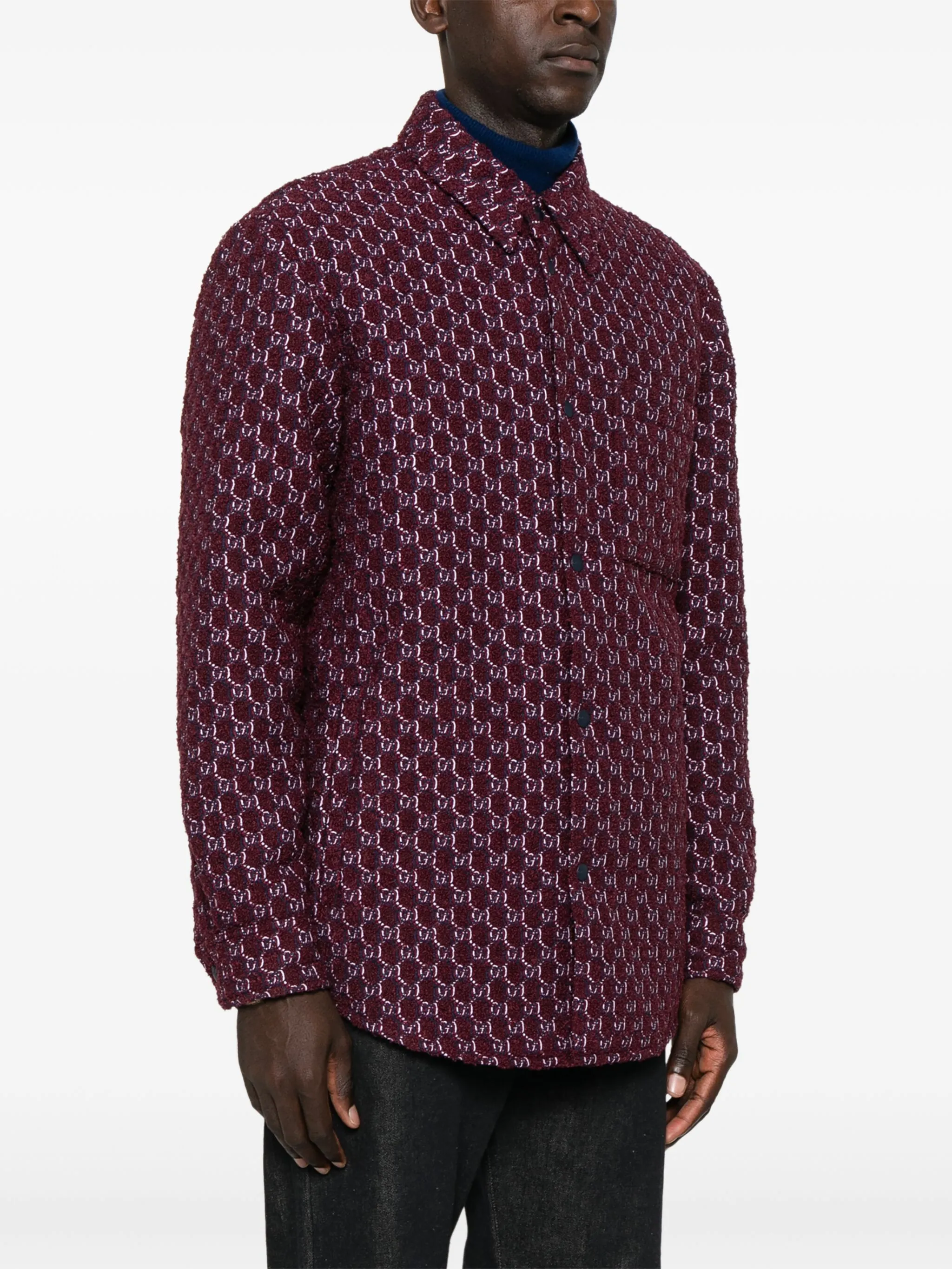 Куртка-рубашка Gucci GG Supreme, красный — фото 3