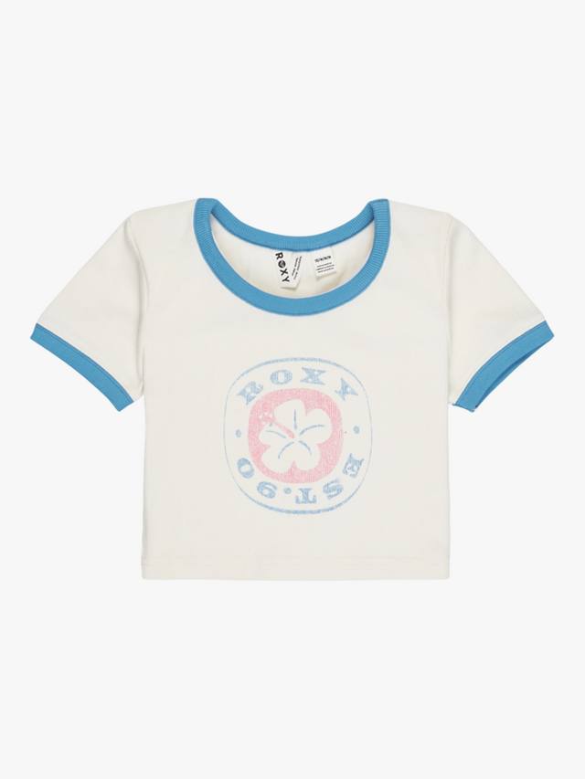 

Детская футболка с коротким рукавом и принтом из хлопковой смеси Roxy, Snow White