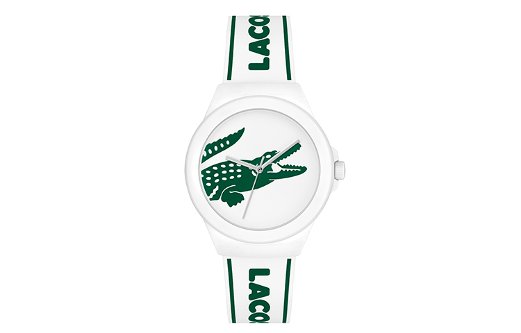 

LACOSTE Часы NEOCROC Collection Wrist Watch Quartz Movement Silicone Strap 38mm White Dial Men's Watch 2001347, White Dial