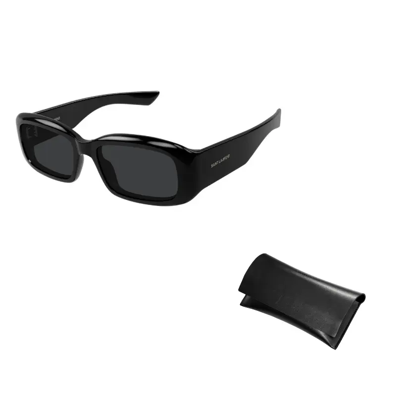 

SAINT LAURENT Прямоугольные солнцезащитные очки, Black