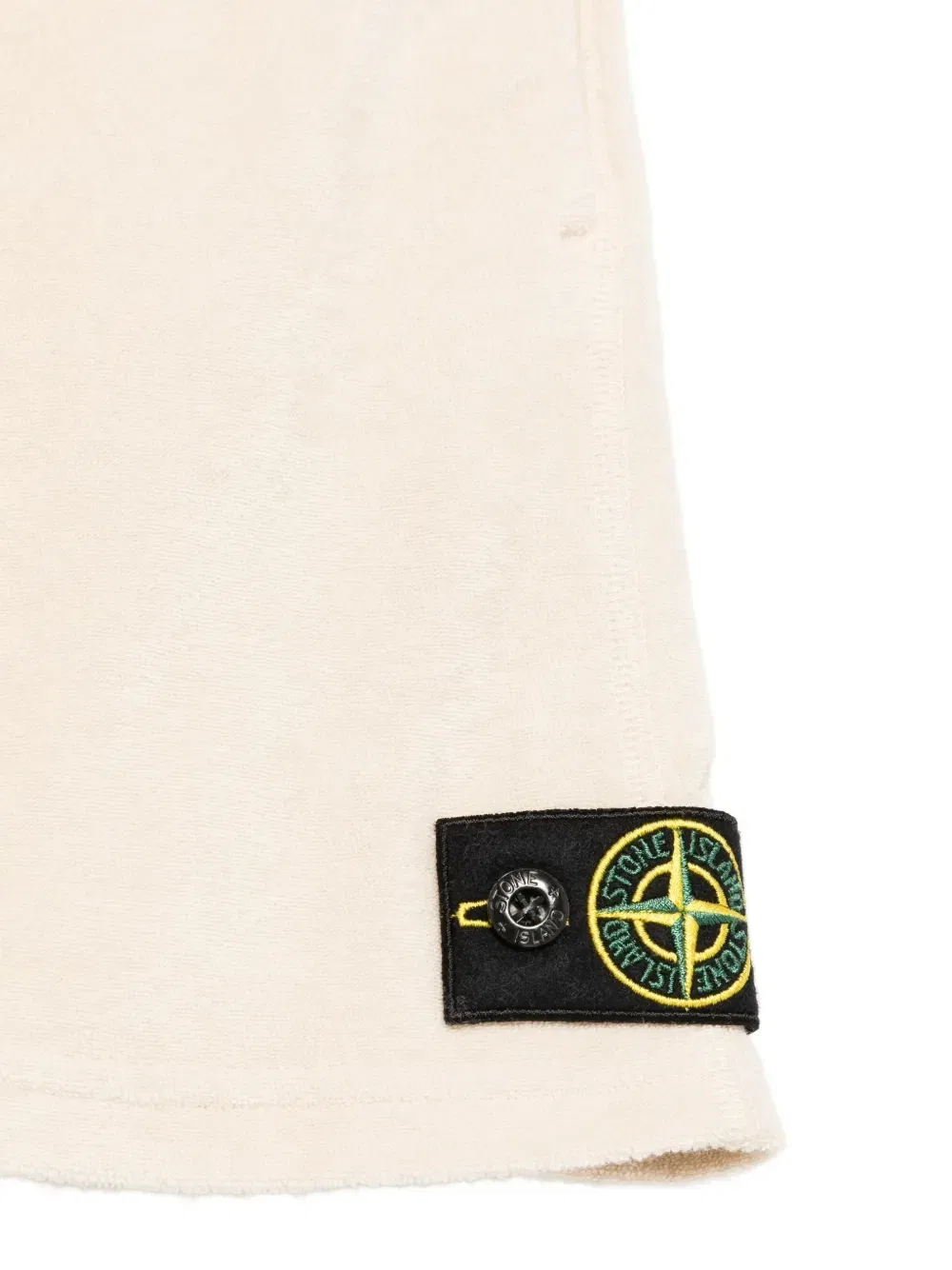 Шорты из махровой ткани Stone Island Junior, бежевый — фото 3