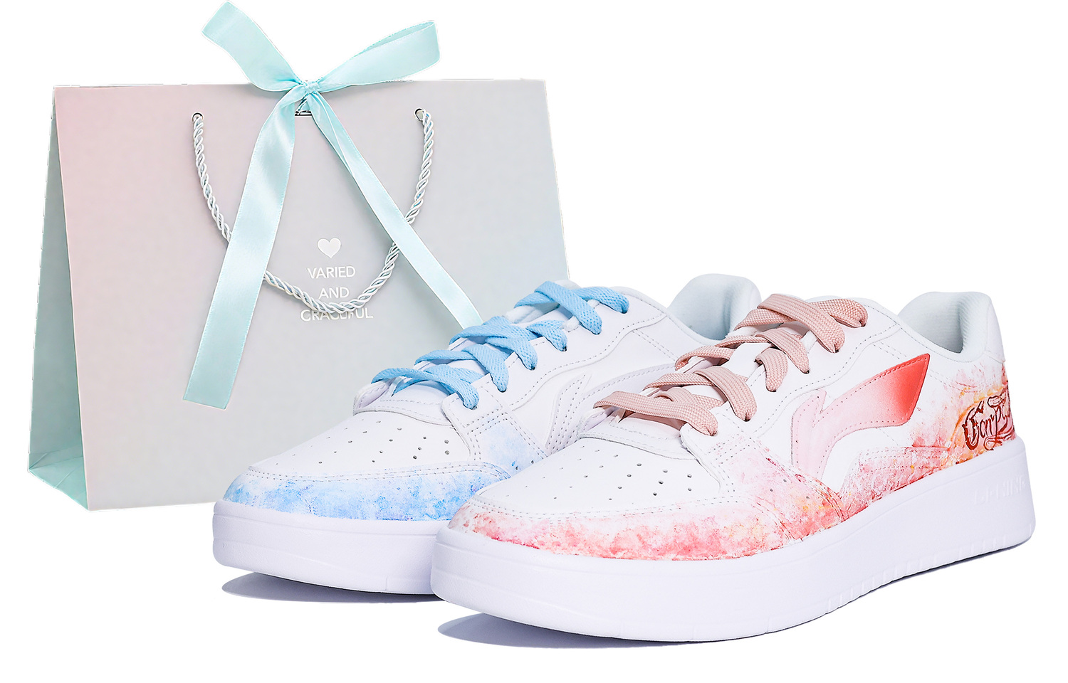 

Acer Truncatum нескользящие, устойчивые к истиранию, увеличивающие рост низкие скейтборд кроссовки men's LINING, синий/розовый