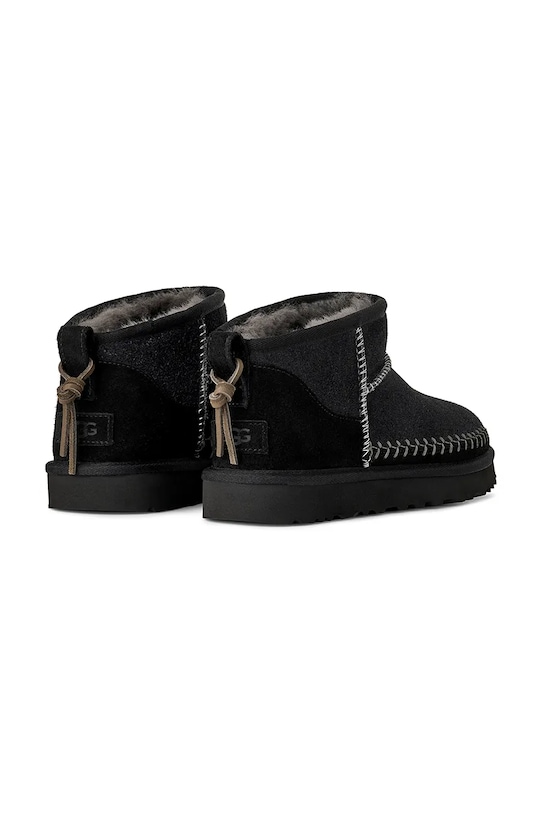 Угги зимние UGG Classic Ultra Mini Biarritz, черный — фото 3