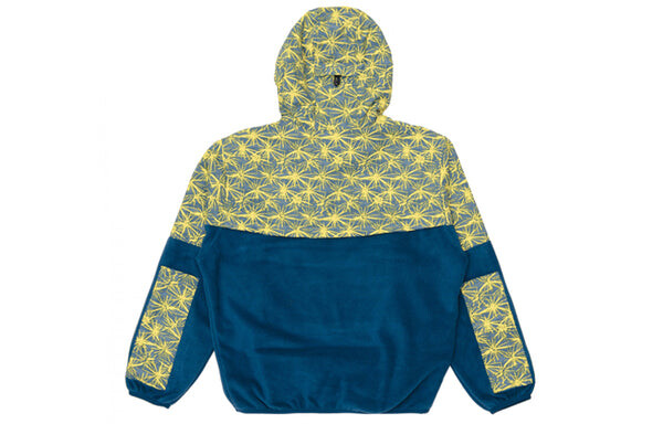 Толстовка Men's Nike ACG Contrast Color Stitching Half Zipper Fleece Sports Pullover Travel Yellow, синий — фото 2