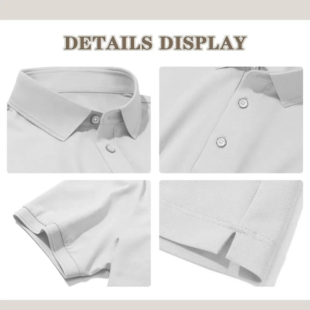 Мужская поло, slim fit, хлопок/полиэстер/шелк/спандекс, коричневый — фото 4