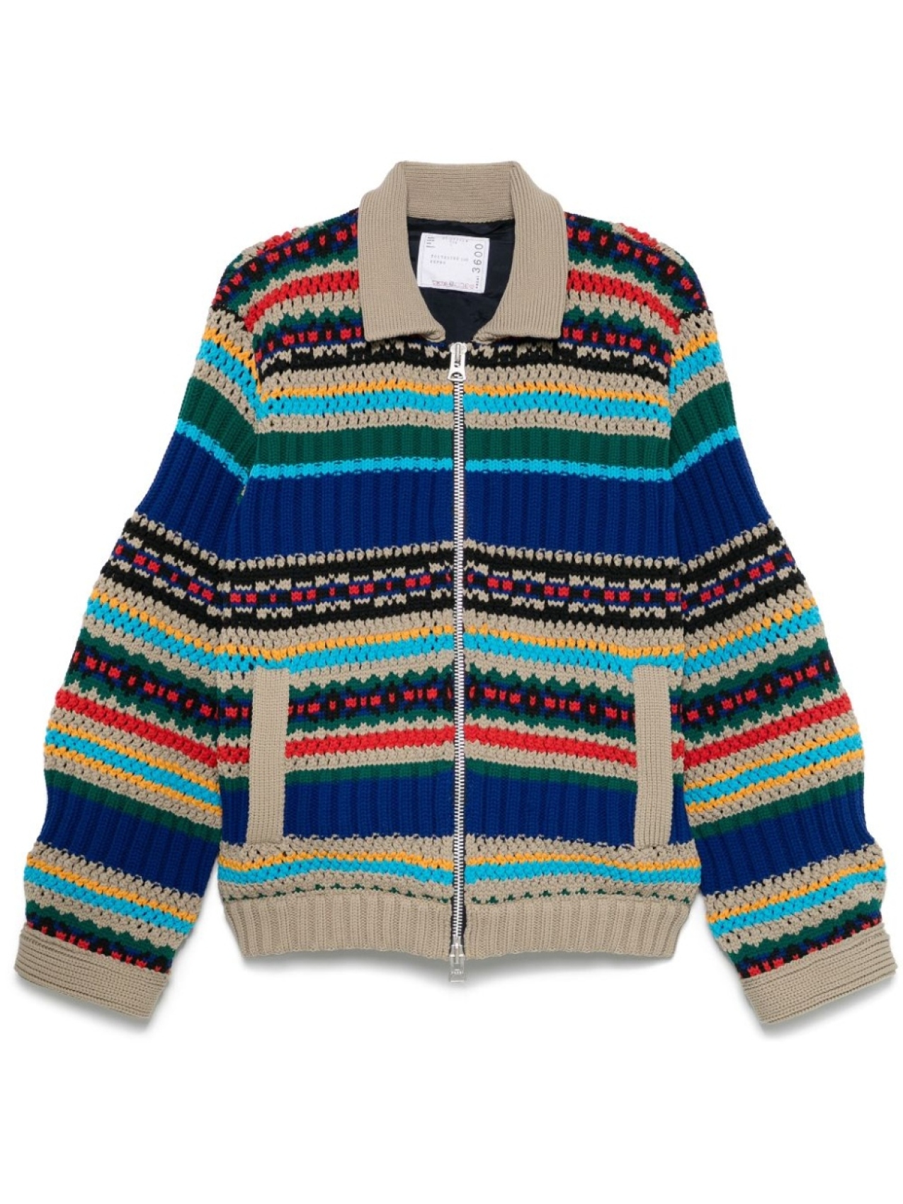 

Sacai вязаный жакет, коричневый