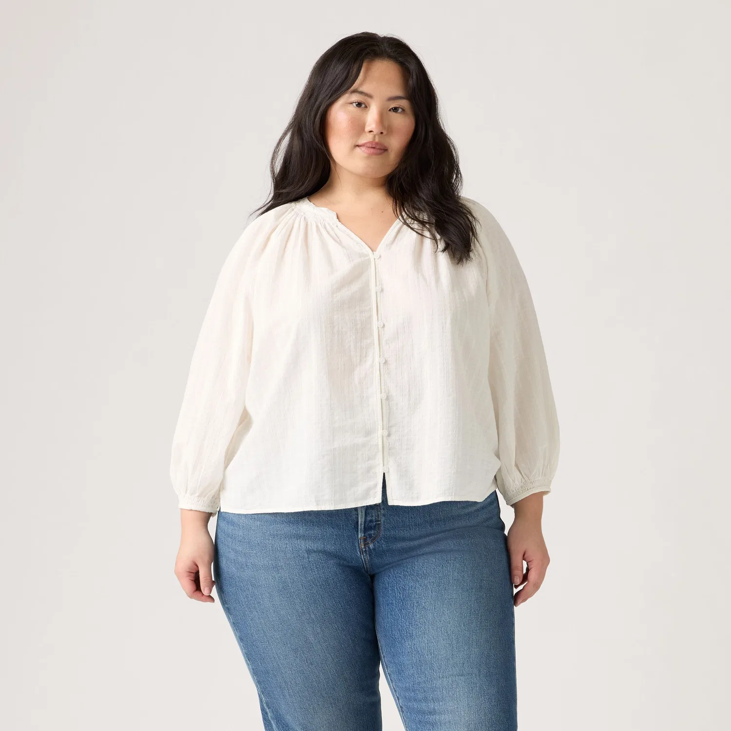 Блузка "Фиби" (большого размера) Levi's, White — фото 3