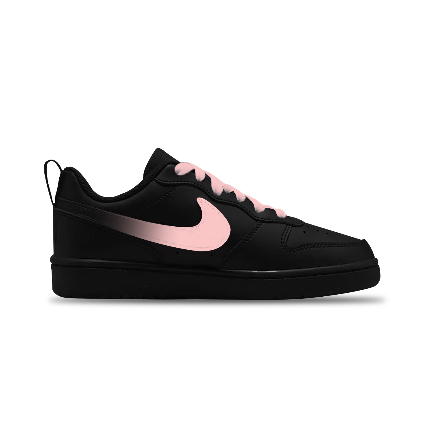 Кроссовки для скейтбординга Court Borough Pink Plane Slip Resistant Abrasion Resistant низкие детские Unisex Nike, черный — фото 3