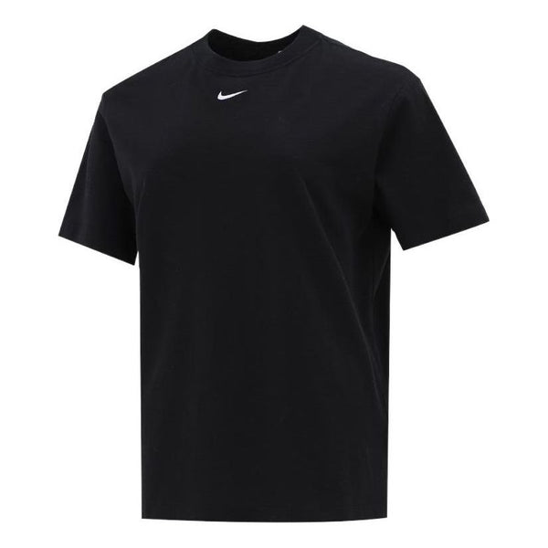 

Футболка (WMNS) Nike Sportswear Essential Logo Printing Round Neck Pullover Short Sleeve Black T-Shirt, черный