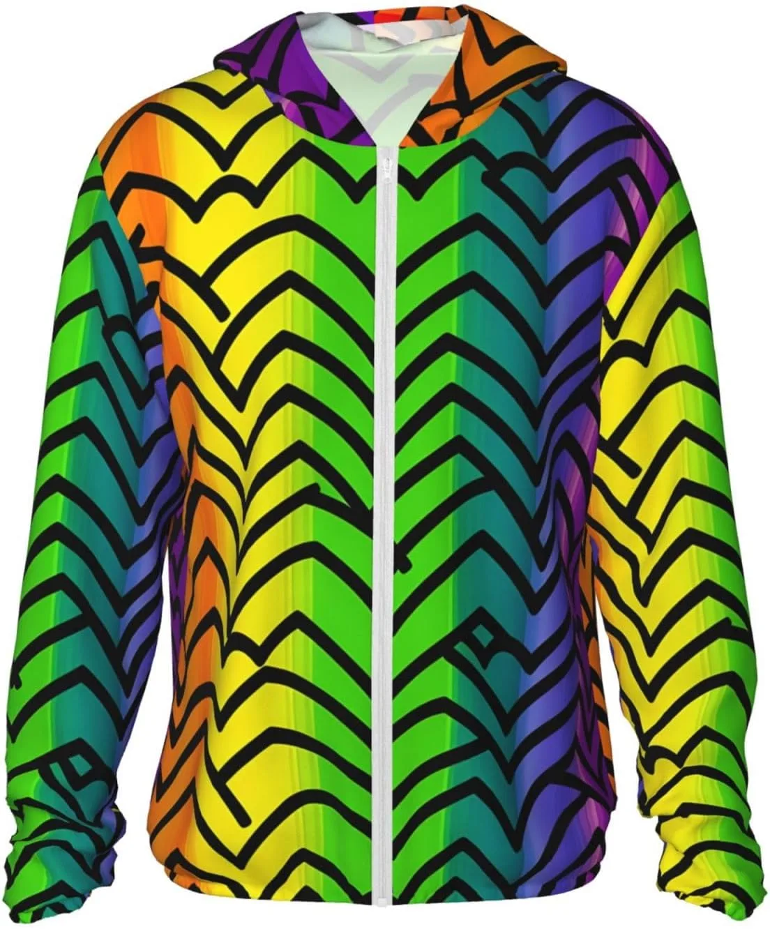 

Мужская толстовка с защитой от солнца upf 50+ и радужным принтом FHEDVBN