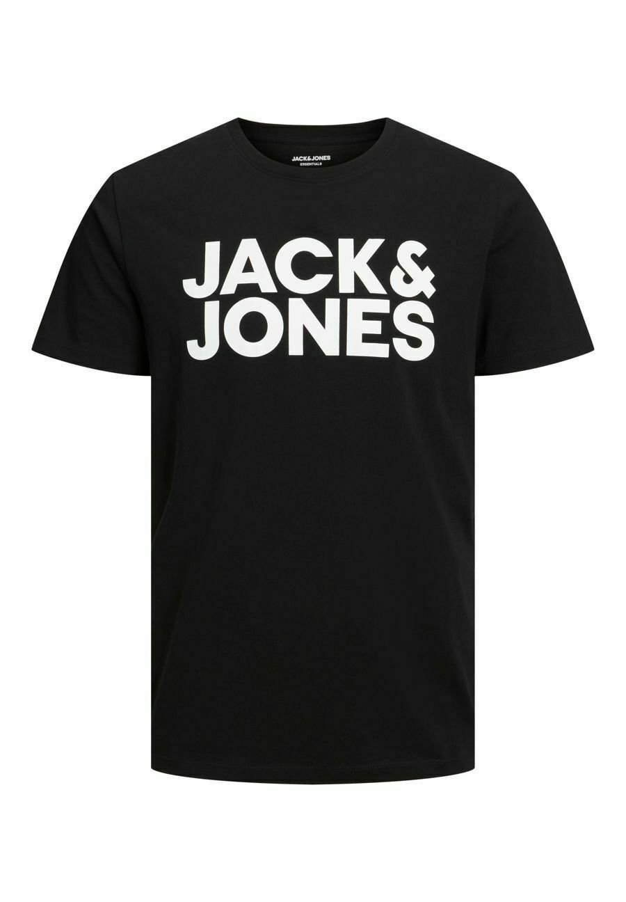 

Футболка с принтом JJECORP LOGO O NECK Jack & Jones, цвет black