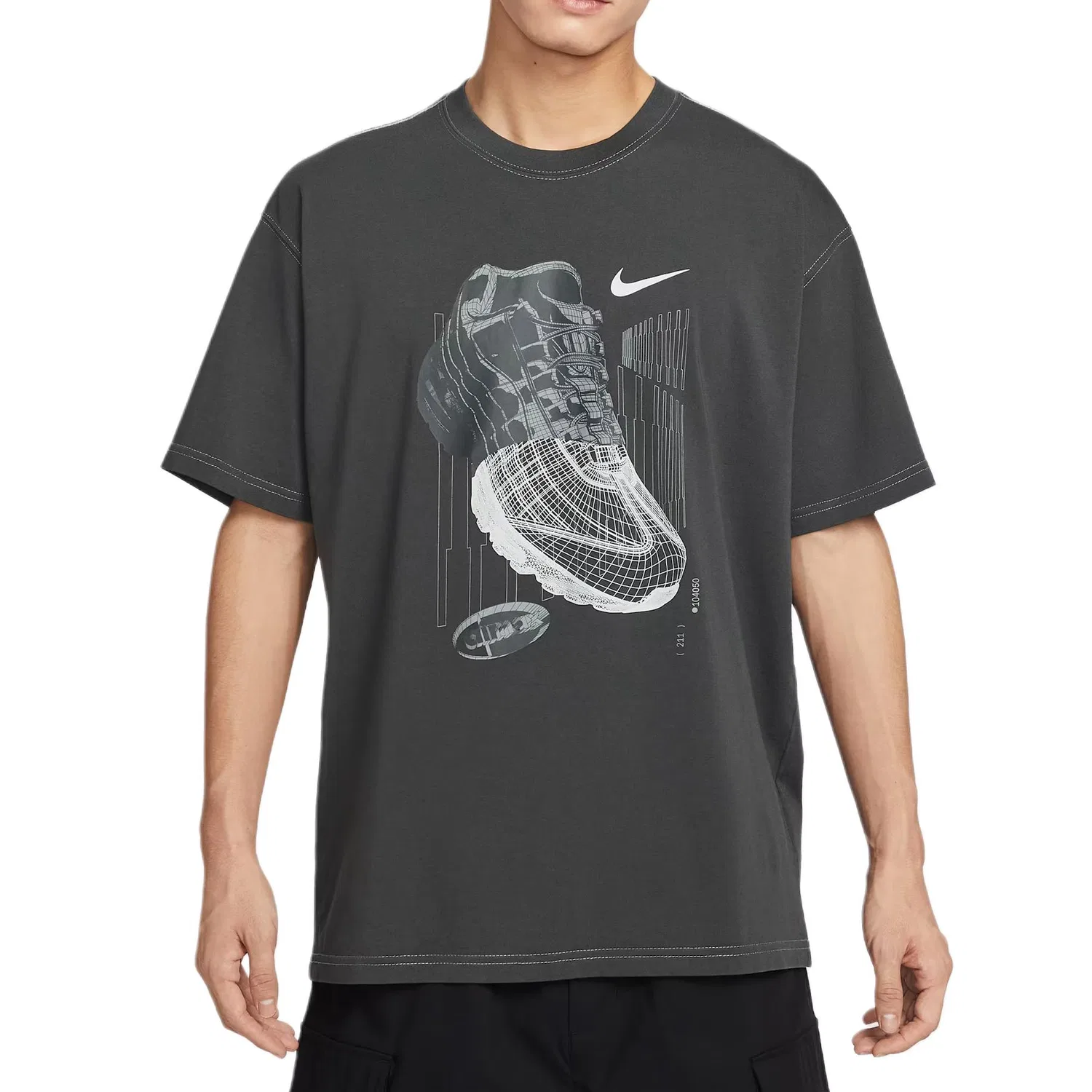 Футболка мужская Dark Smoke Gray с круглым вырезом Nike