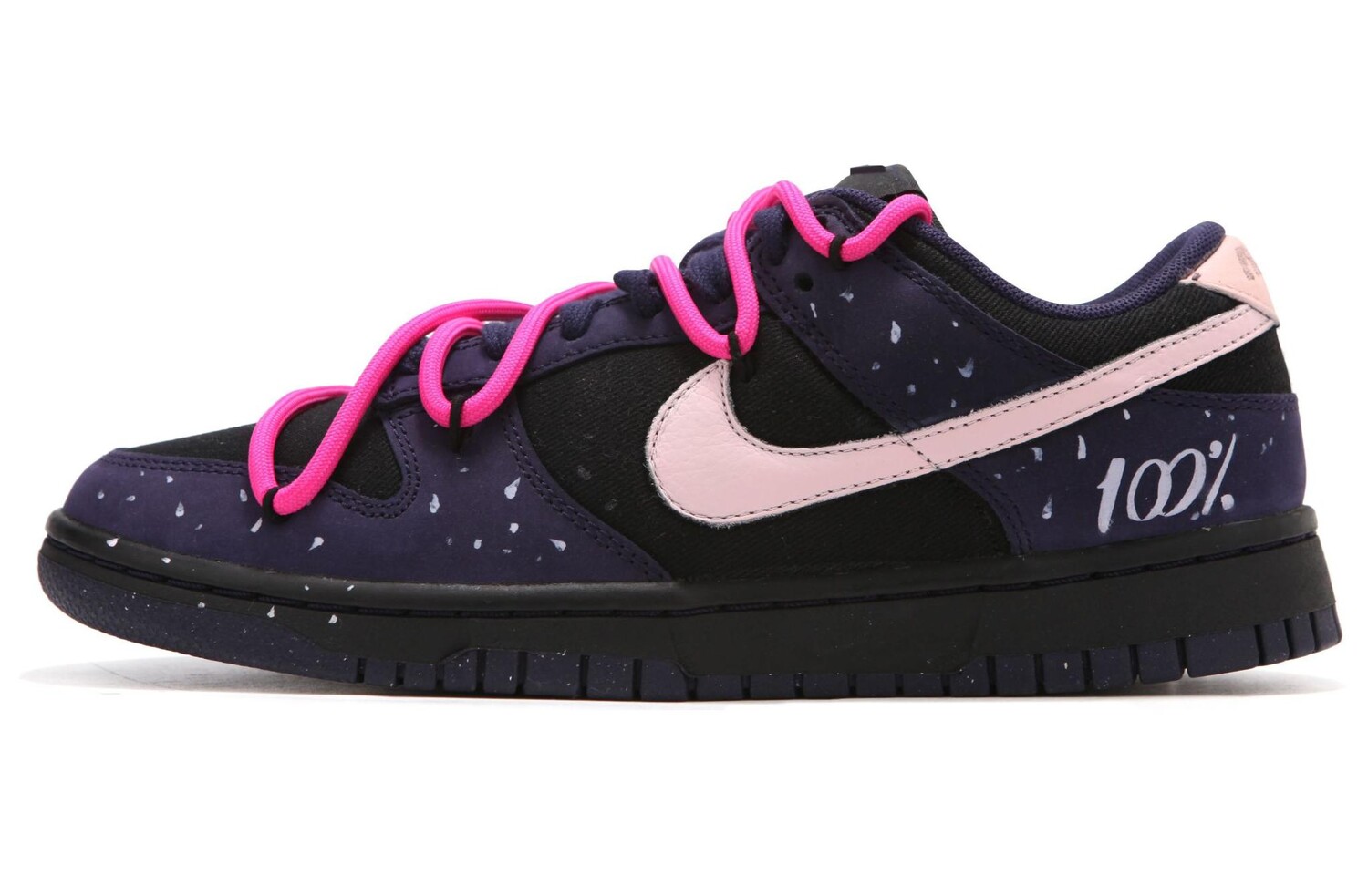

Кроссовки Nike Dunk Skateboard Shoes Women's Low-Top Black Purple Pink