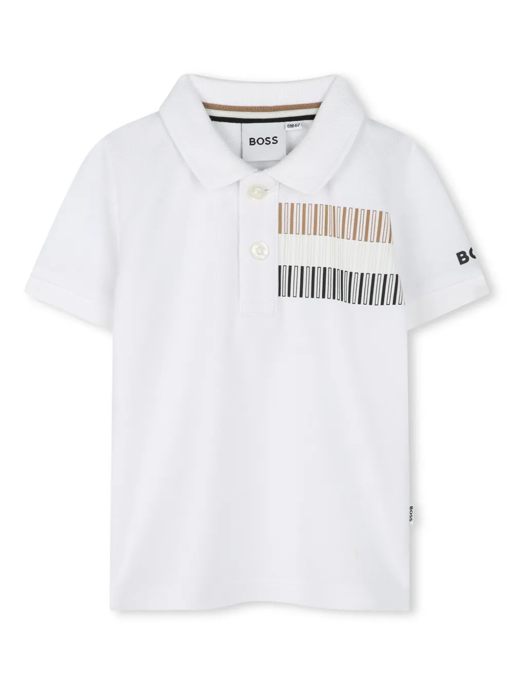 

Рубашка поло с логотипом BOSS Kidswear, белый
