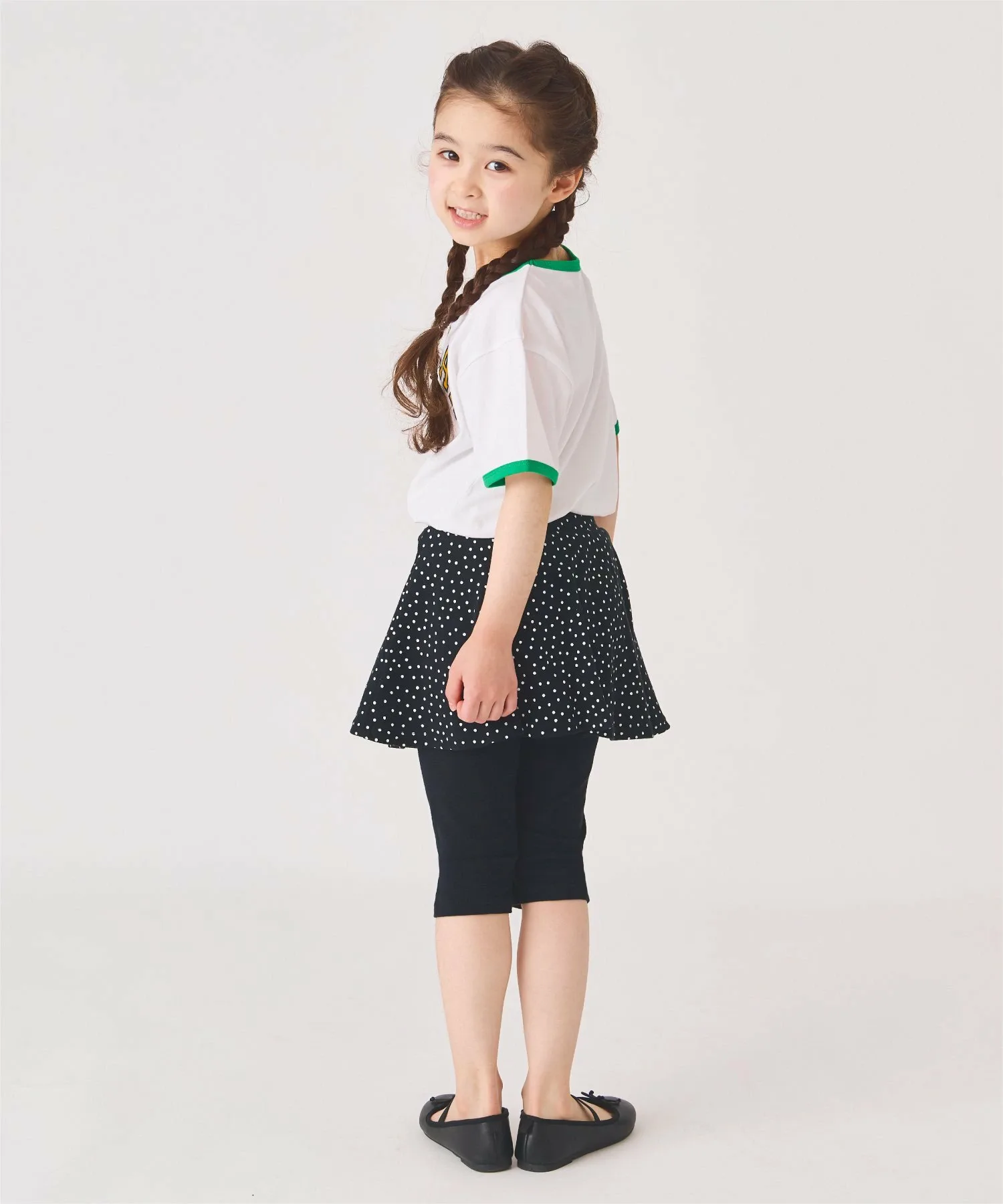 Юбка Юбки длиной 6 дюймов с принтом по всей поверхности Ever Closet, F. Black (polka dot pattern) — фото 3