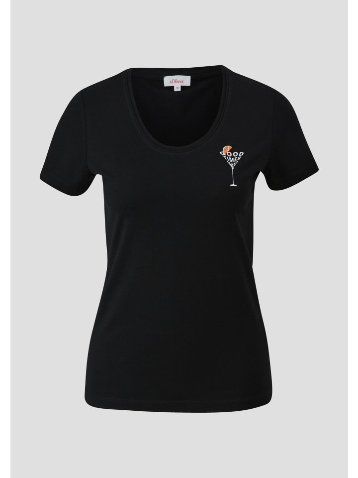 

s.Oliver Футболка 99D1_черного цвета, Черный, s.Oliver Футболка 99D1_черного цвета