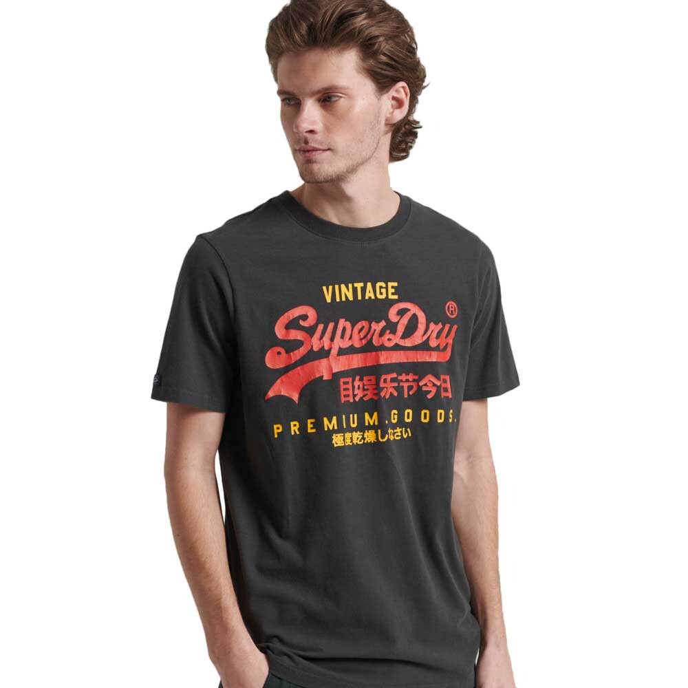 

Футболка Superdry Classic Vintage Logo Heritage, серый, Черный, Футболка Superdry Classic Vintage Logo Heritage, серый