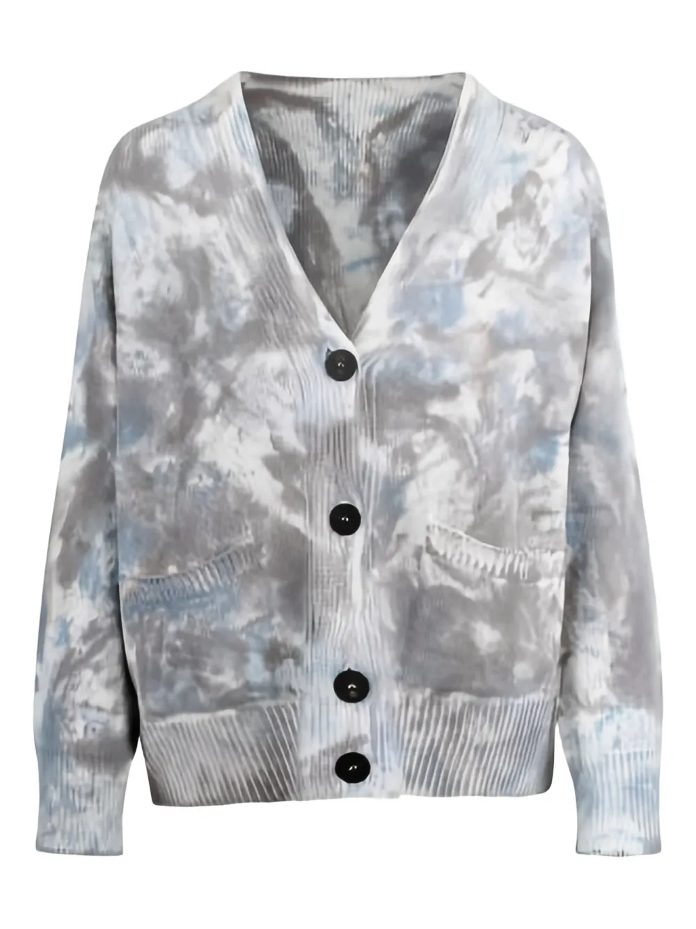 

Кардиган с карманом и узором тай-дай Ploumanach, серый