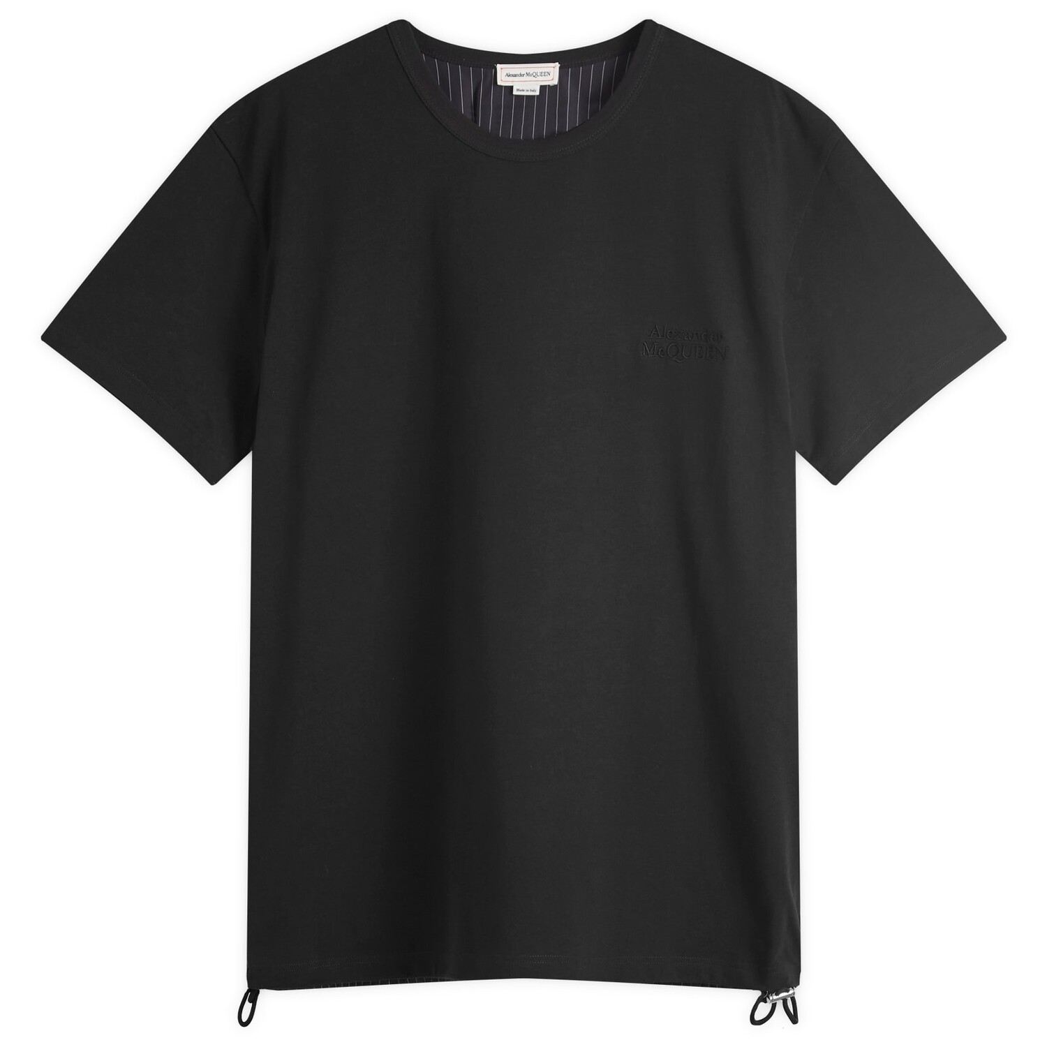 

Футболка Alexander Mcqueen Pinstripe Back Hybrid T-Shirt, черный