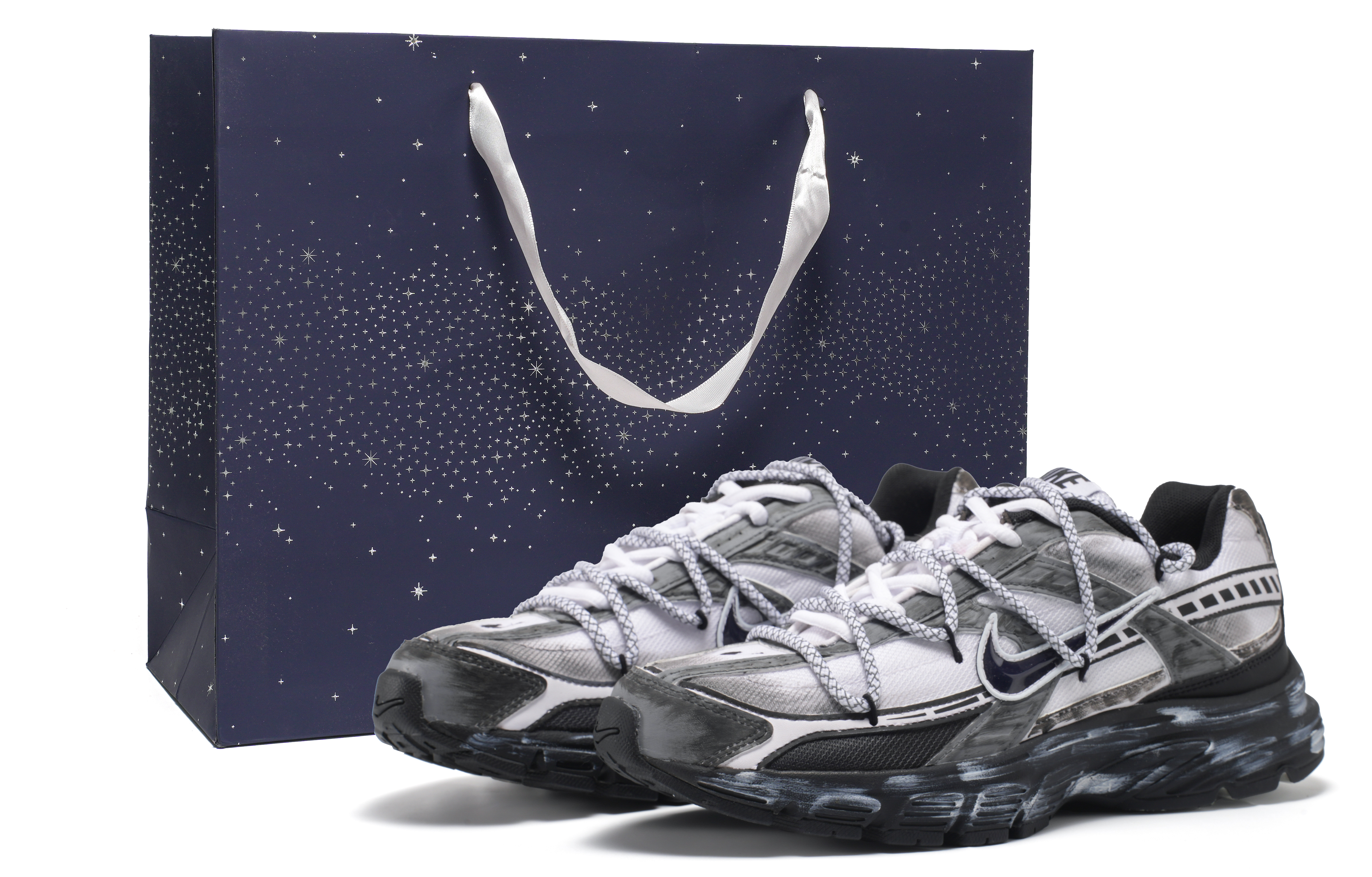 

Nike Кроссовки Initiator с амортизацией, дышащие, с низким верхом, для повседневного использования, для городских поездок и работы, серо-черные