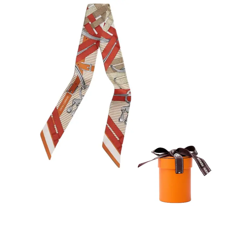 

Шелковый шарф Mulberry Silk Scarves Women's Multicolor HERMES, мультиколор