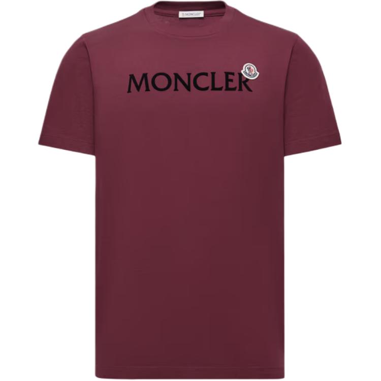 

Футболка с принтом логотипа Moncler, красный