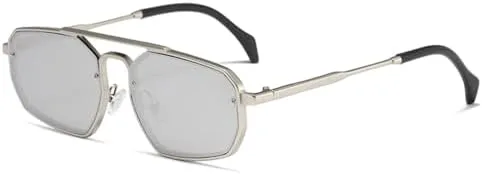 

Солнцезащитные очки Polygon 2027, солнцезащитные очки для мужчин, ретро-солнцезащитные очки, солнцезащитные очки для женщин, металлические очки MTZJH, 4.silver Silver