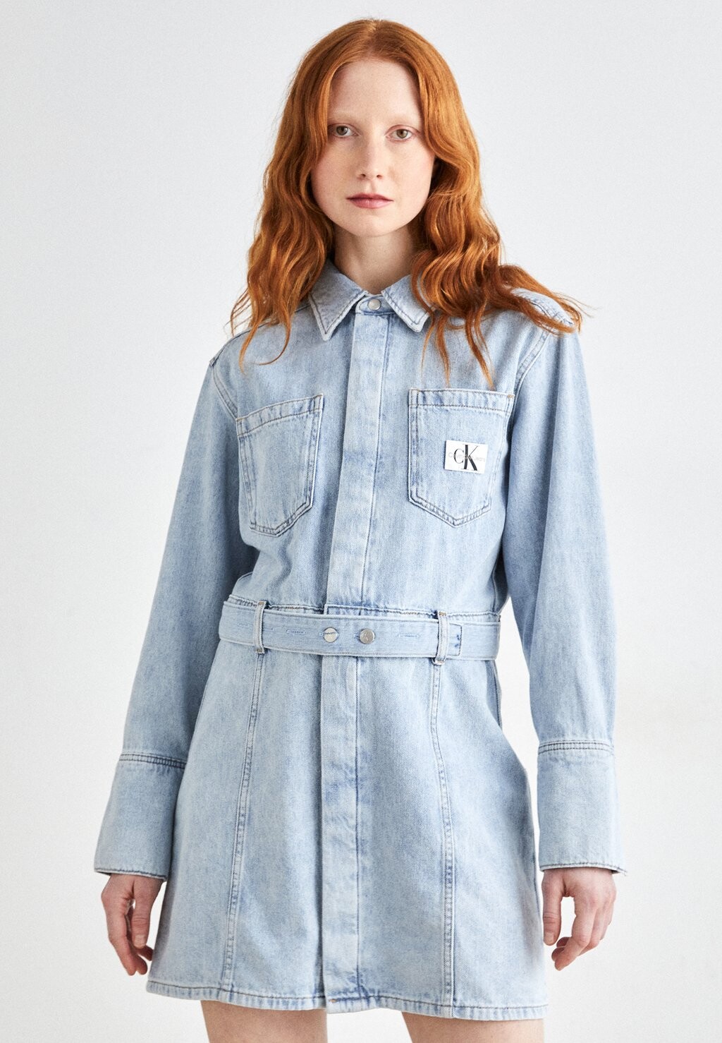 

Платье-рубашка DRESS Calvin Klein Jeans, Светло-синий