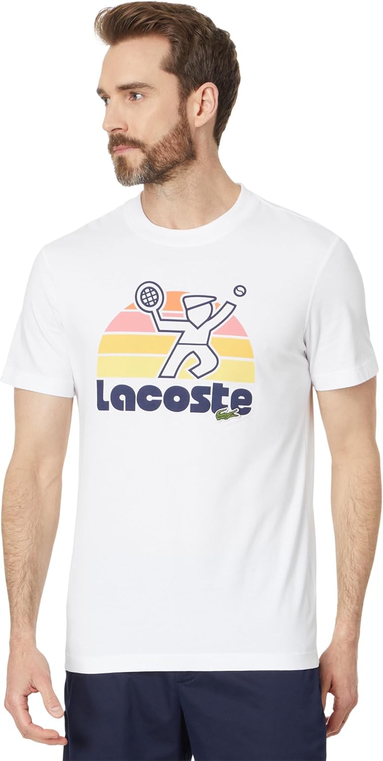 

Футболка Lacoste Unisex-Adult с коротким рукавом, стандартного кроя, с рисунком спереди, White, Белый, Футболка Lacoste Unisex-Adult с коротким рукавом, стандартного кроя, с рисунком спереди, White