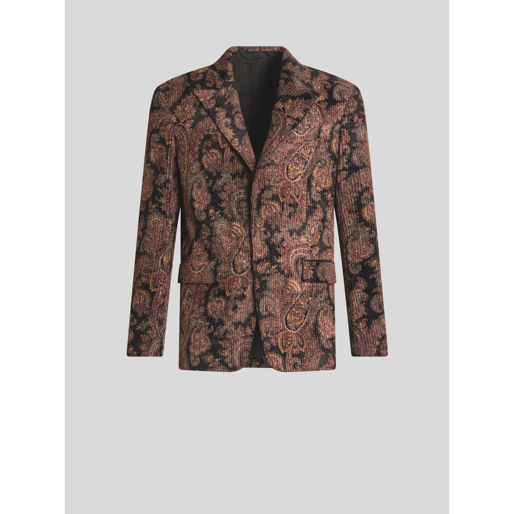 

КУРТКА С РЕБРЫШКОЙ И УЗОРОМ ПЕЙСЛИ ETRO, черный