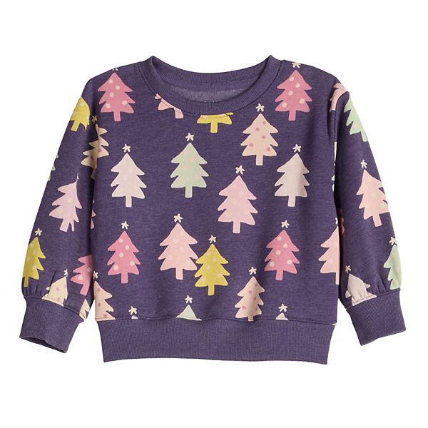 

Детская флисовая толстовка для девочки Jumping Beans, Purple Multi Trees