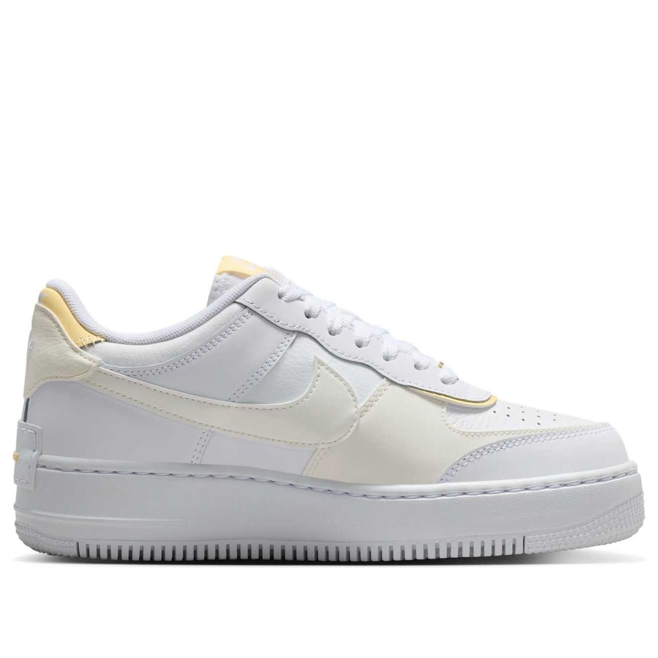 Кроссовки (WMNS) Nike Air Force 1 Shadow 'White Soft Yellow' — фото 2