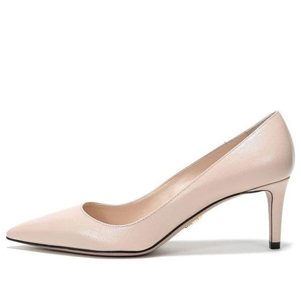 Кроссовки pointed saffiano leather heels 'nude' Prada, бежевый