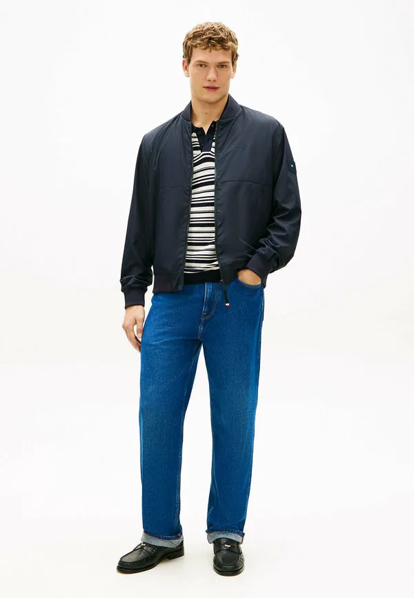 Водостойкая куртка-бомбер с логотипом в тон ткани Tommy Hilfiger, Navy Blue — фото 2
