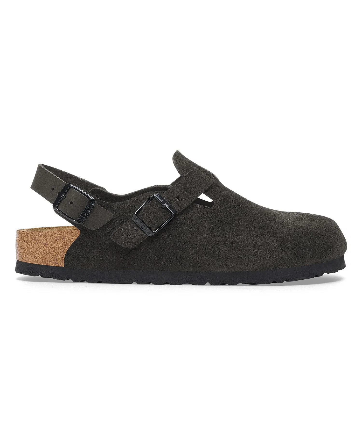 Мужские замшевые сандалии Birkenstock Tokio с ремешком чёрные — фото 3