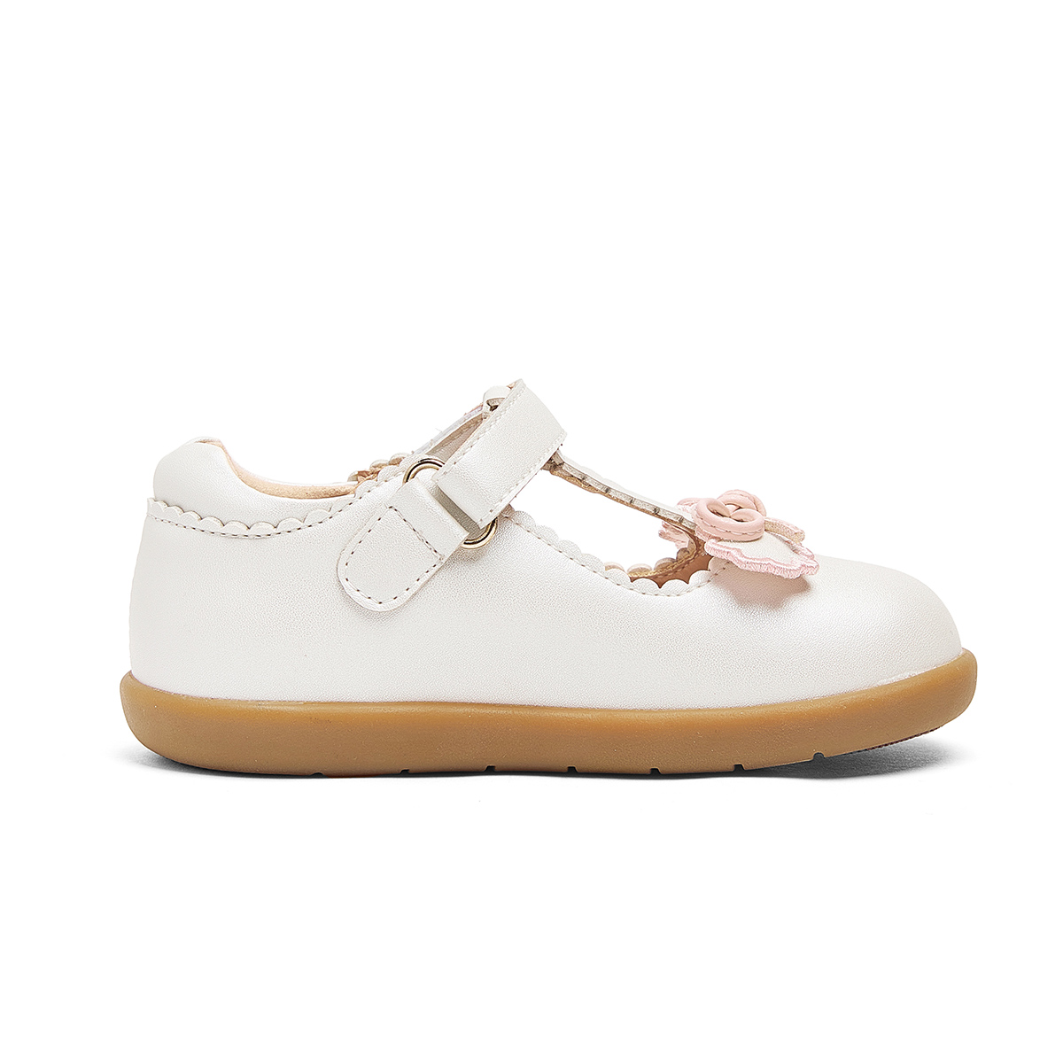 Обувь из дышащей кожи для детей Half Sugar Princess Collection Balance Snoffy, белый — фото 2
