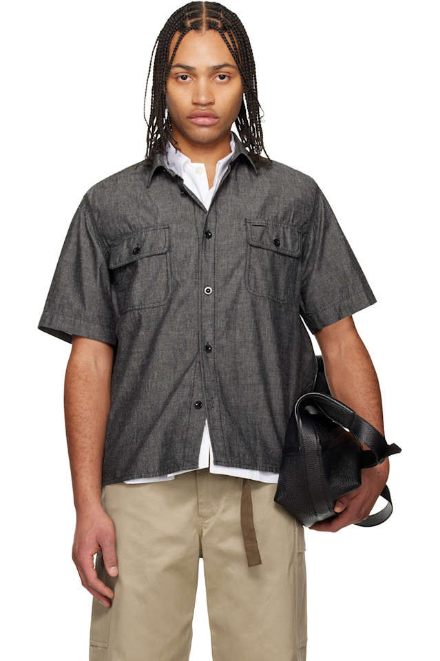 

Sacai Легкая серая джинсовая рубашка