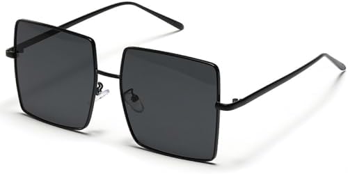 

Солнцезащитные очки квадратной формы для женщин, модные солнцезащитные очки для мужчин, тонкие солнцезащитные очки для женщин, очки для активного отдыха и путешествий MTZJH, Black Grey