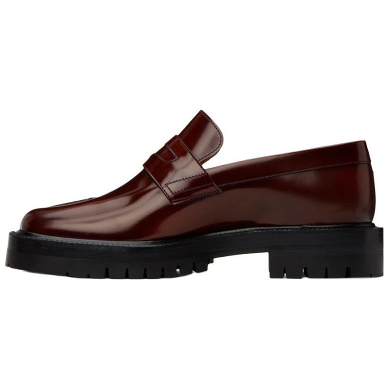 

Maison Margiela Лоферы Tabi мужские бордовые