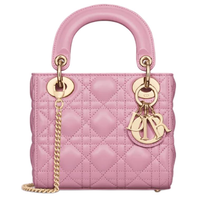 

Сумка Lady Sheepskin, сумка через плечо, кроссбоди, мини-сумка для женщин, гортензия розовая DIOR, Gift Set(Set+Box+Shopping Bag)