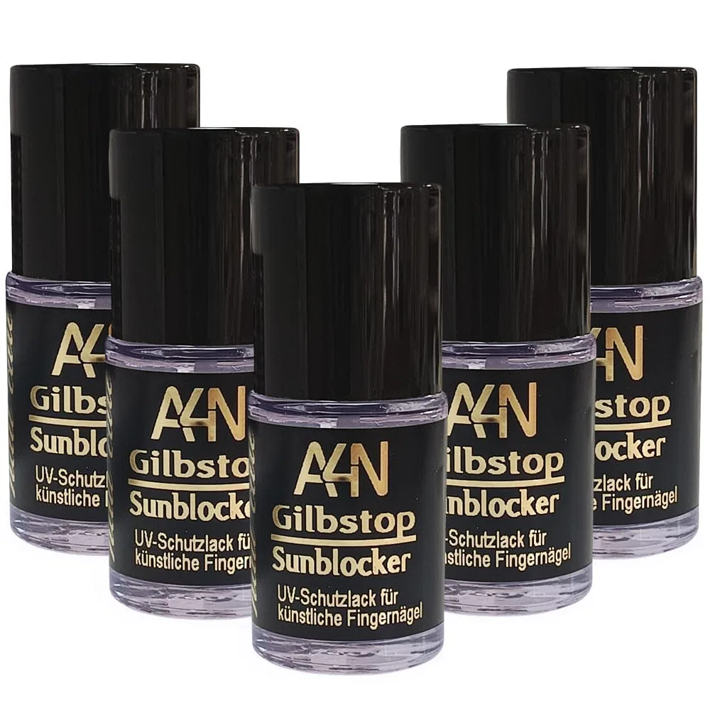 Защита от пожелтения GilbStop для натуральных и гелевых ногтей A4N Aktive4Nails, Pack Of 5.
