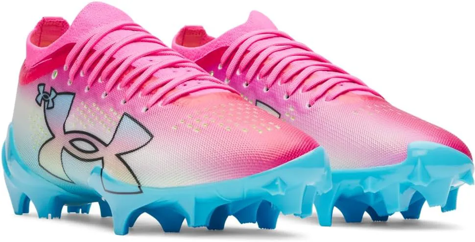 Футбольные бутсы Under Armour Blur Pro для мужчин, розовый/синий/черный — фото 2