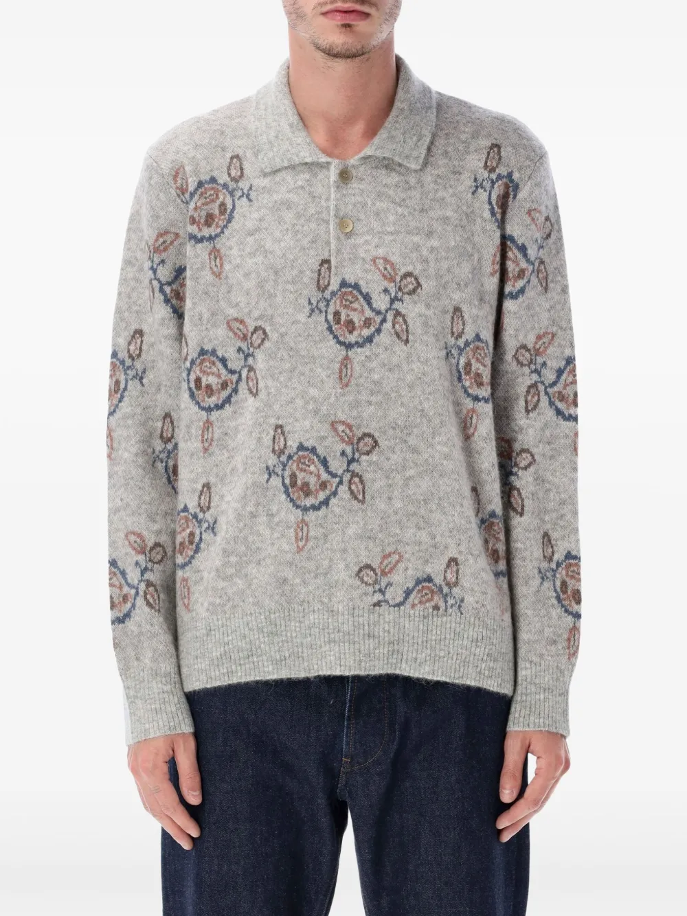 

Поло из рубчатого трикотажа Corridor, серый