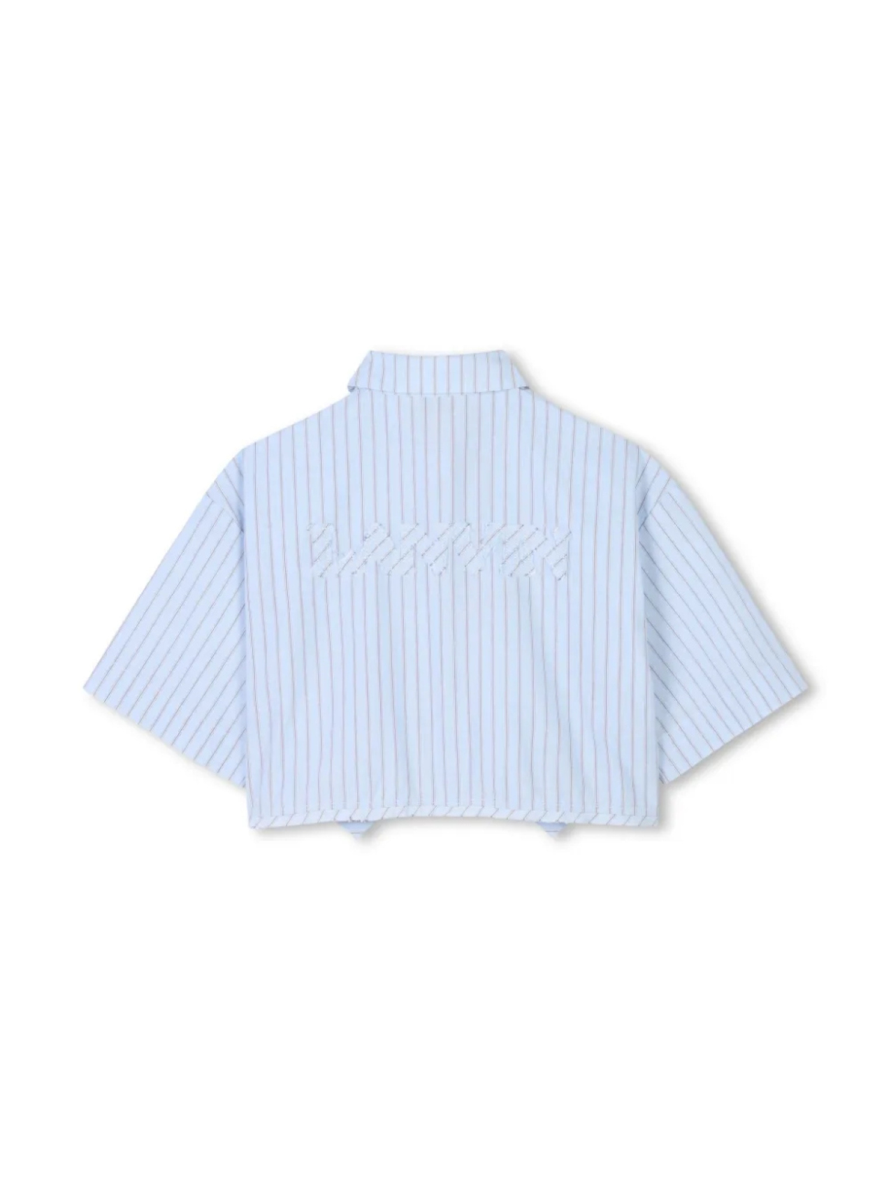 Lanvin Enfant комплект из рубашки и шортов в полоску, синий — фото 4