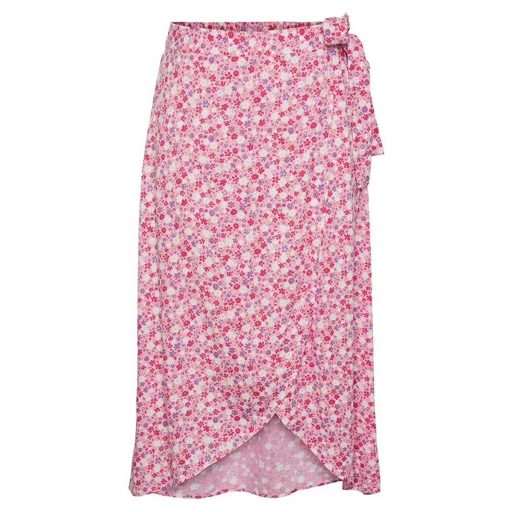 

Юбка Pieces Tala Wrap Midi, розовый