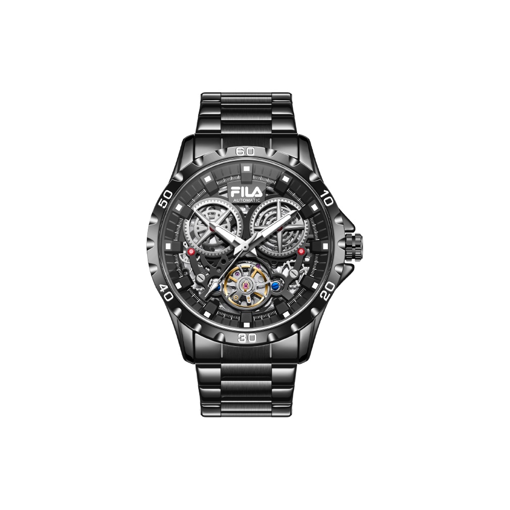 

FILA Часы Wrist Watch Mechanical Movement Steel Strap Black Dial Men's Watch